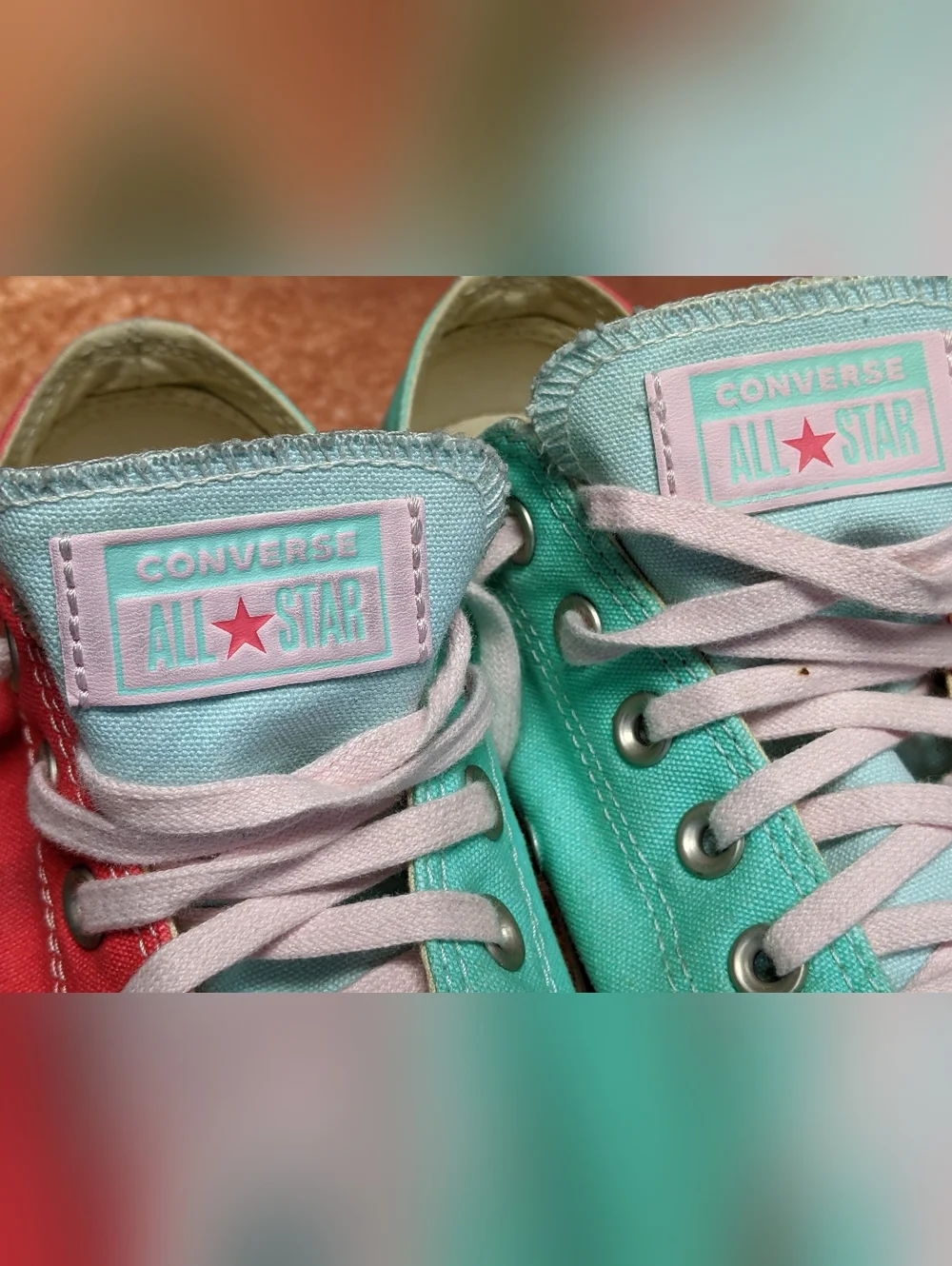 Converse All-Star Unisex Sneakers Pastel  Multi Colors - Used Fair - Picture 12 of 12